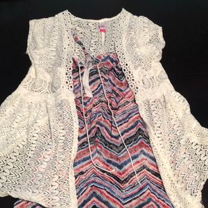 Dress and lace cover up
